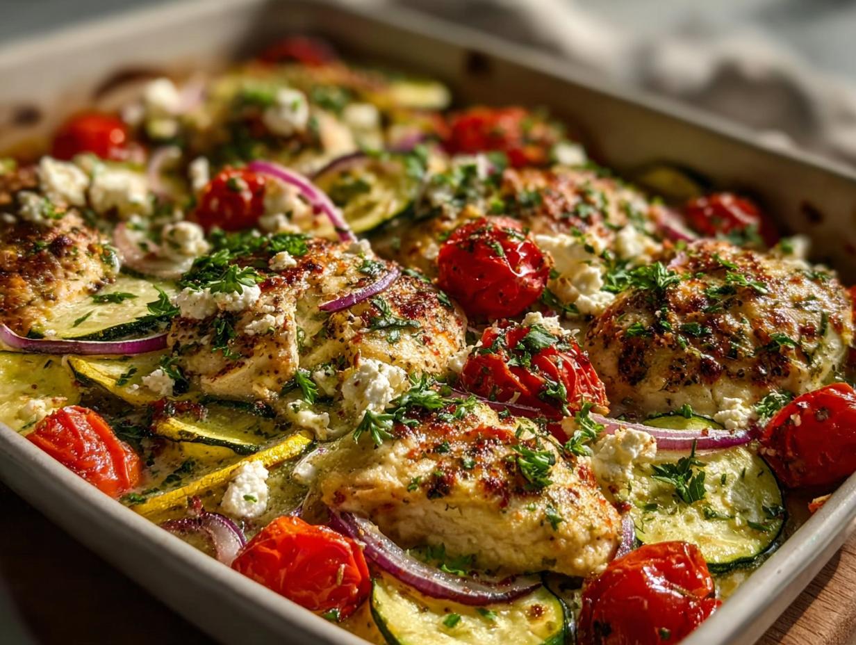 A Mediterranean Favorite with a Healthy Twist: Mediterranean Chicken Zucchini Bake - detail 1