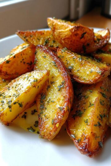 Air Fryer Greek Lemon Potatoes