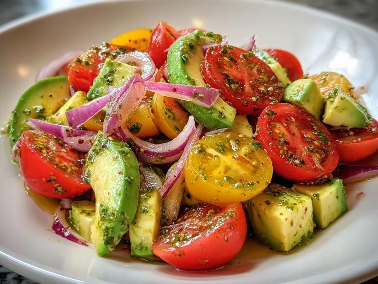 Avocado Tomato Salad with Red Onion - detail 1