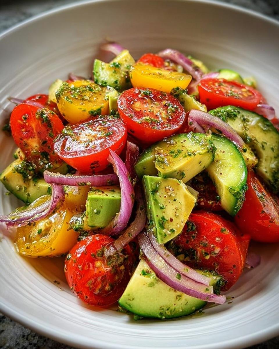 Avocado Tomato Salad with Red Onion