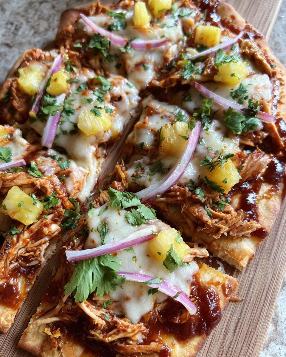 BBQ Chicken Pineapple Flatbread