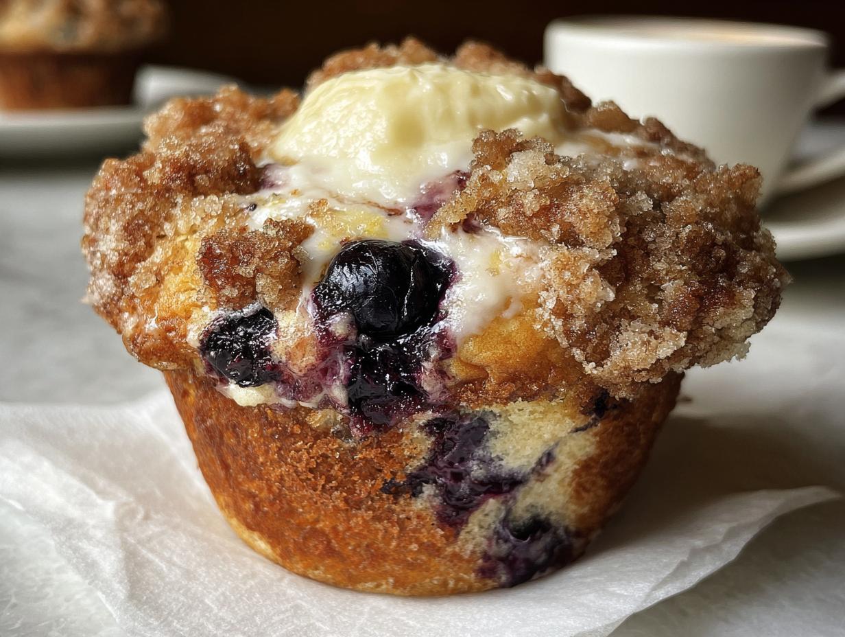 Bakery-Style Blueberry Cream Cheese Muffins - detail 1