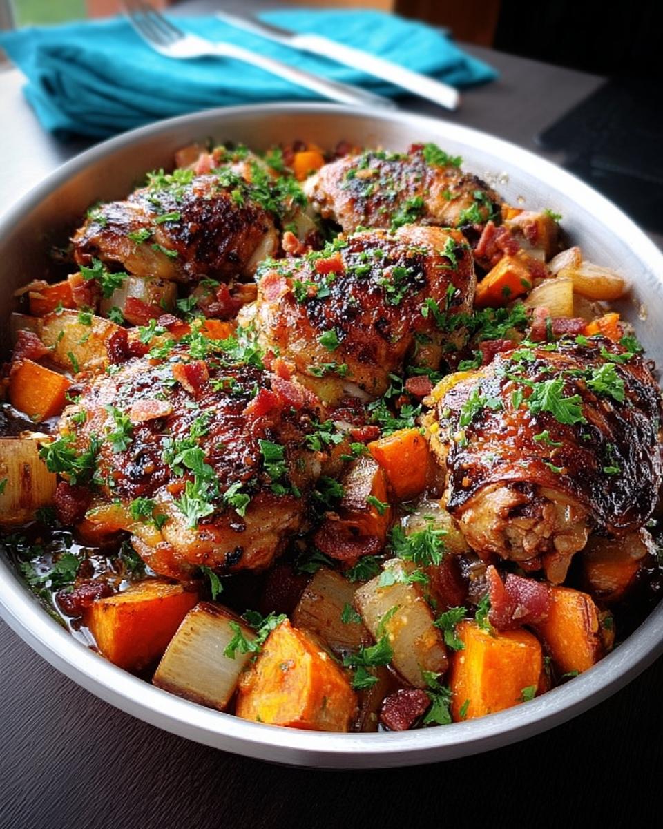 Balsamic Roasted Chicken Thighs with Root Vegetables