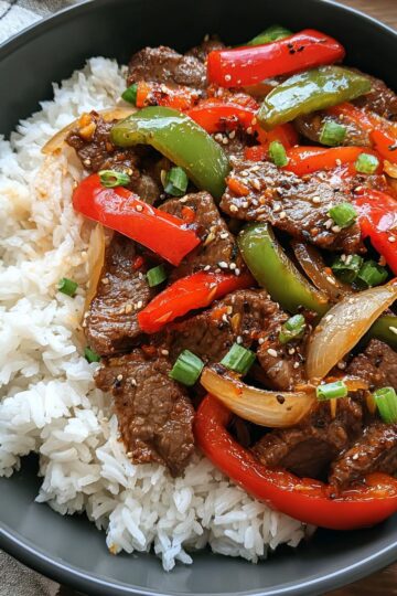 Black Pepper Beef Stir Fry