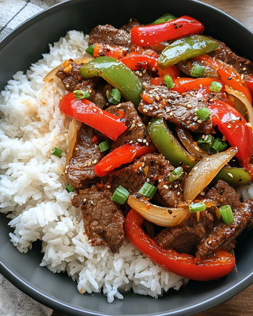 Black Pepper Beef Stir Fry
