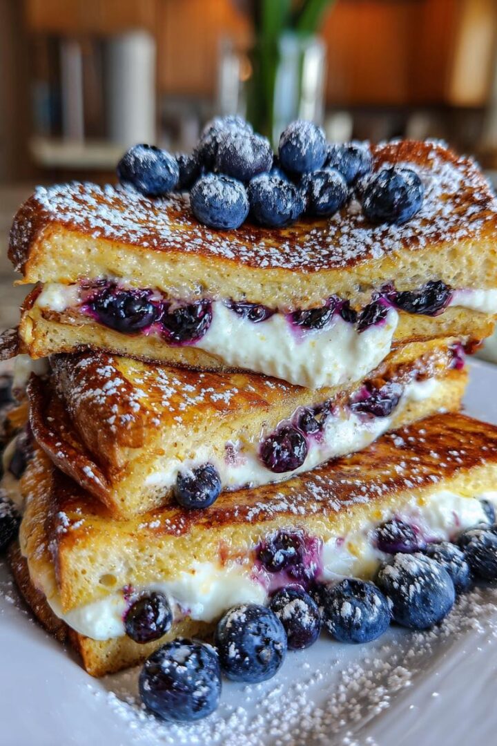 Blueberry Cheesecake Stuffed French Toast
