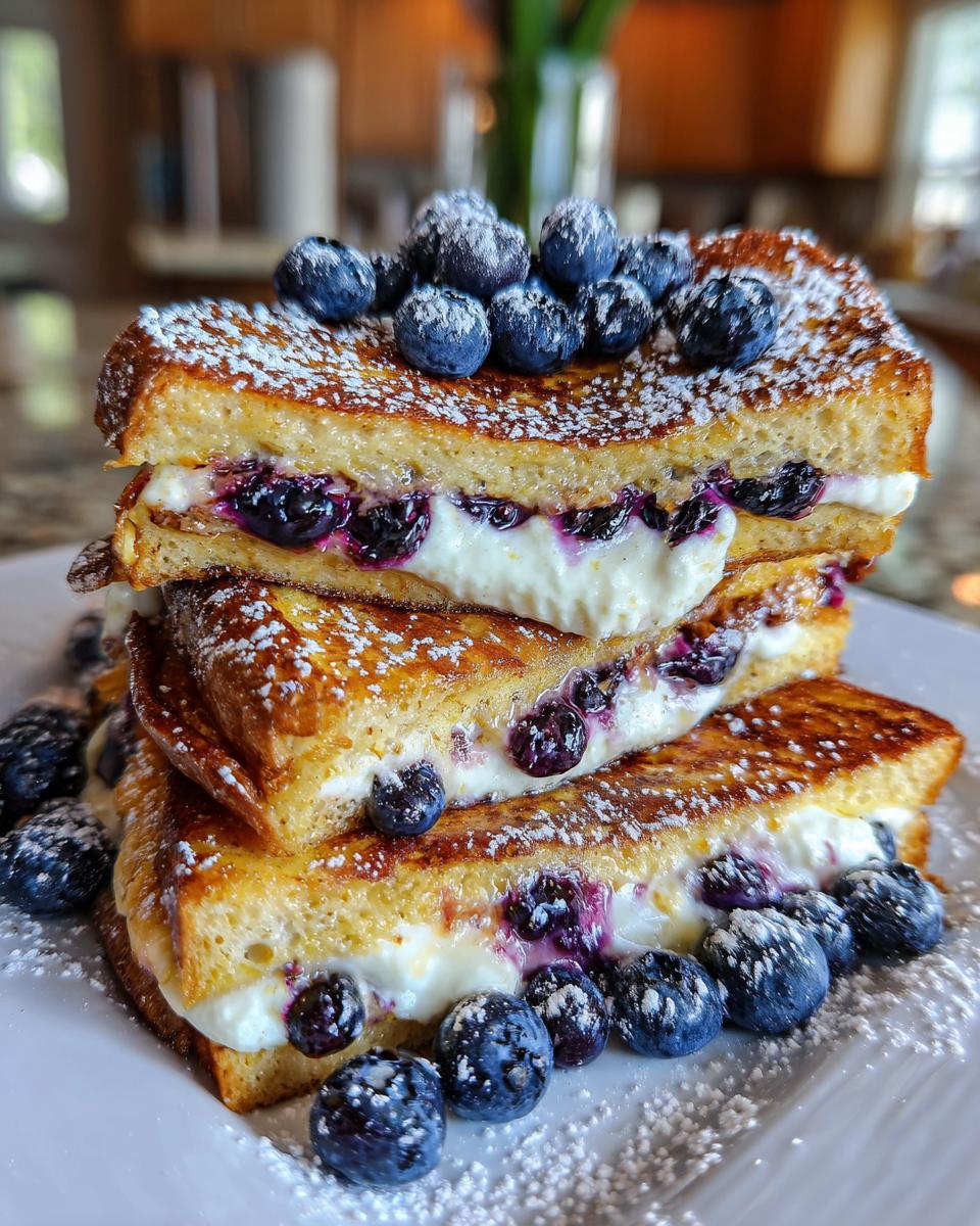 Blueberry Cheesecake Stuffed French Toast