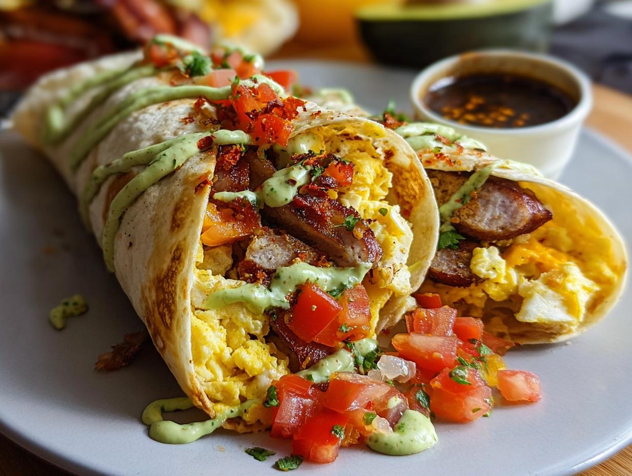 Breakfast Burrito with Chicken Sausage - detail 1