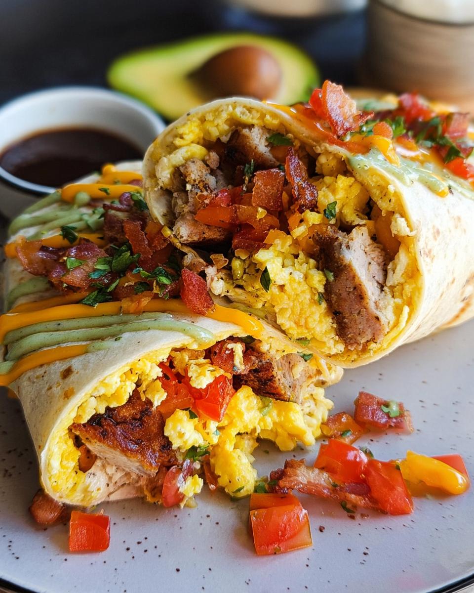 Breakfast Burrito with Chicken Sausage