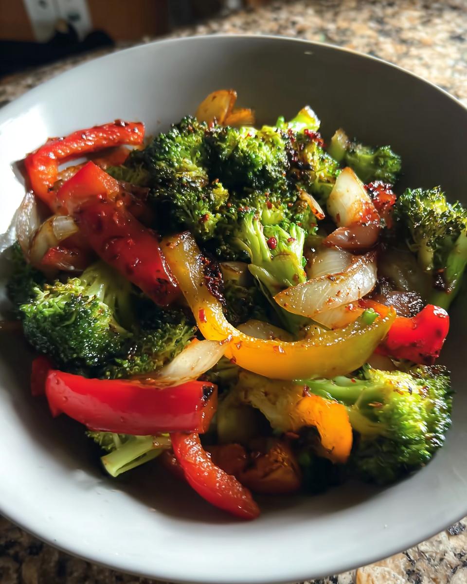 Broccoli, Peppers, and Onion Sauté - detail 1