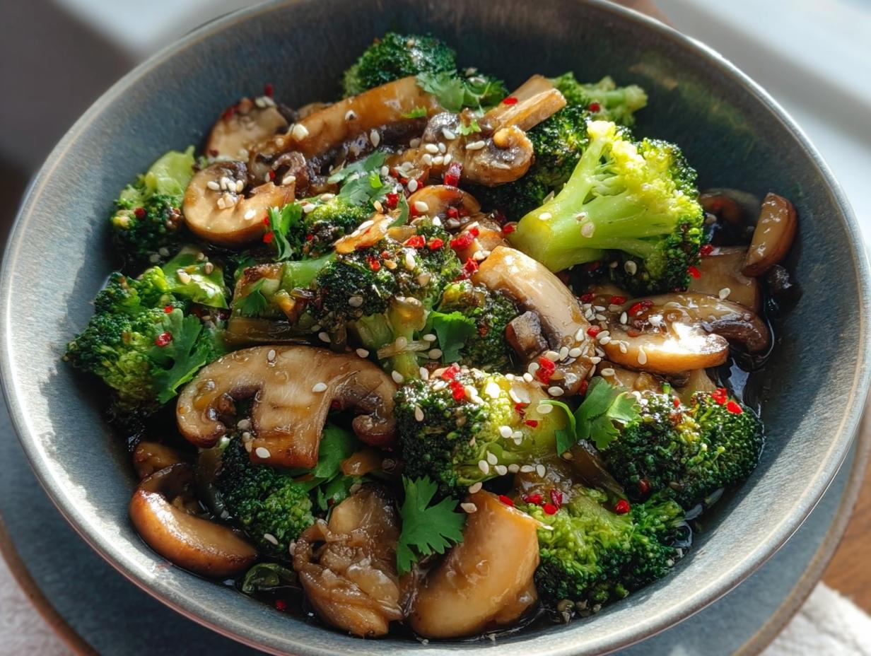 Broccoli and Mushroom Stir-Fry