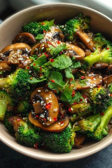 Broccoli and Mushroom Stir-Fry