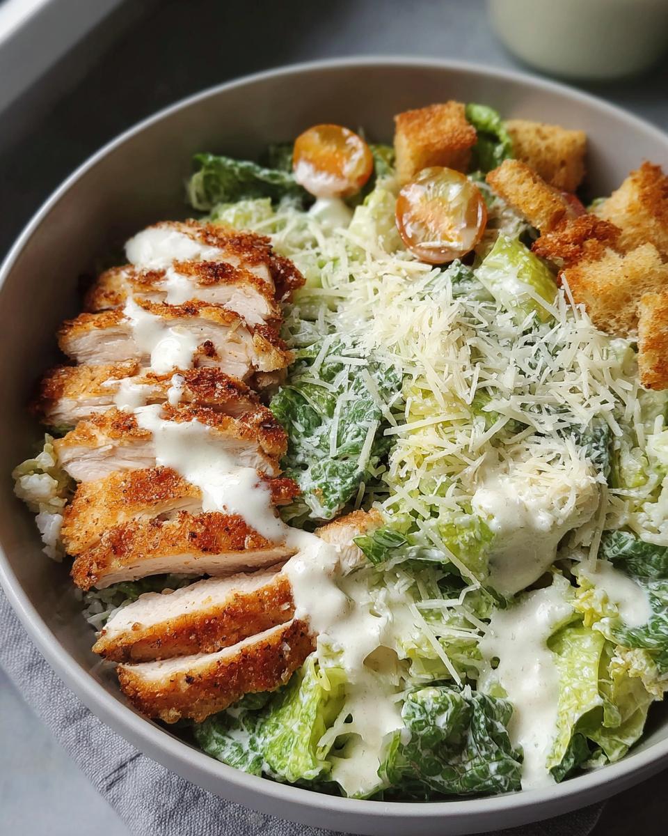 Caesar Salad Chicken Rice Bowl