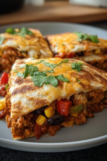 Cheesy Beef Enchilada Stacks Recipe