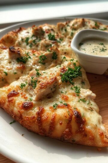 Cheesy Chicken Alfredo Pizza