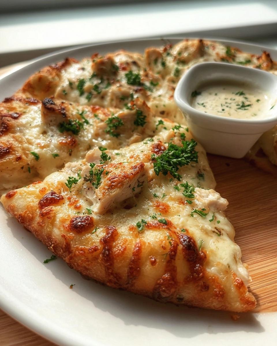 Cheesy Chicken Alfredo Pizza