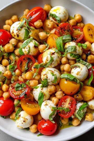 Chickpea Caprese Salad