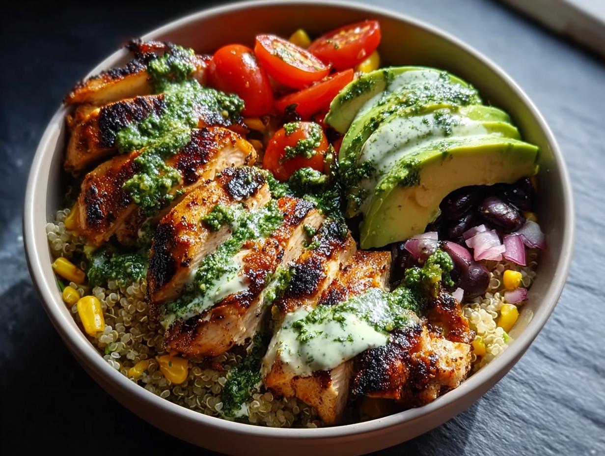 Chimichurri Grilled Chicken Bowl with Garlic Sauce - detail 1