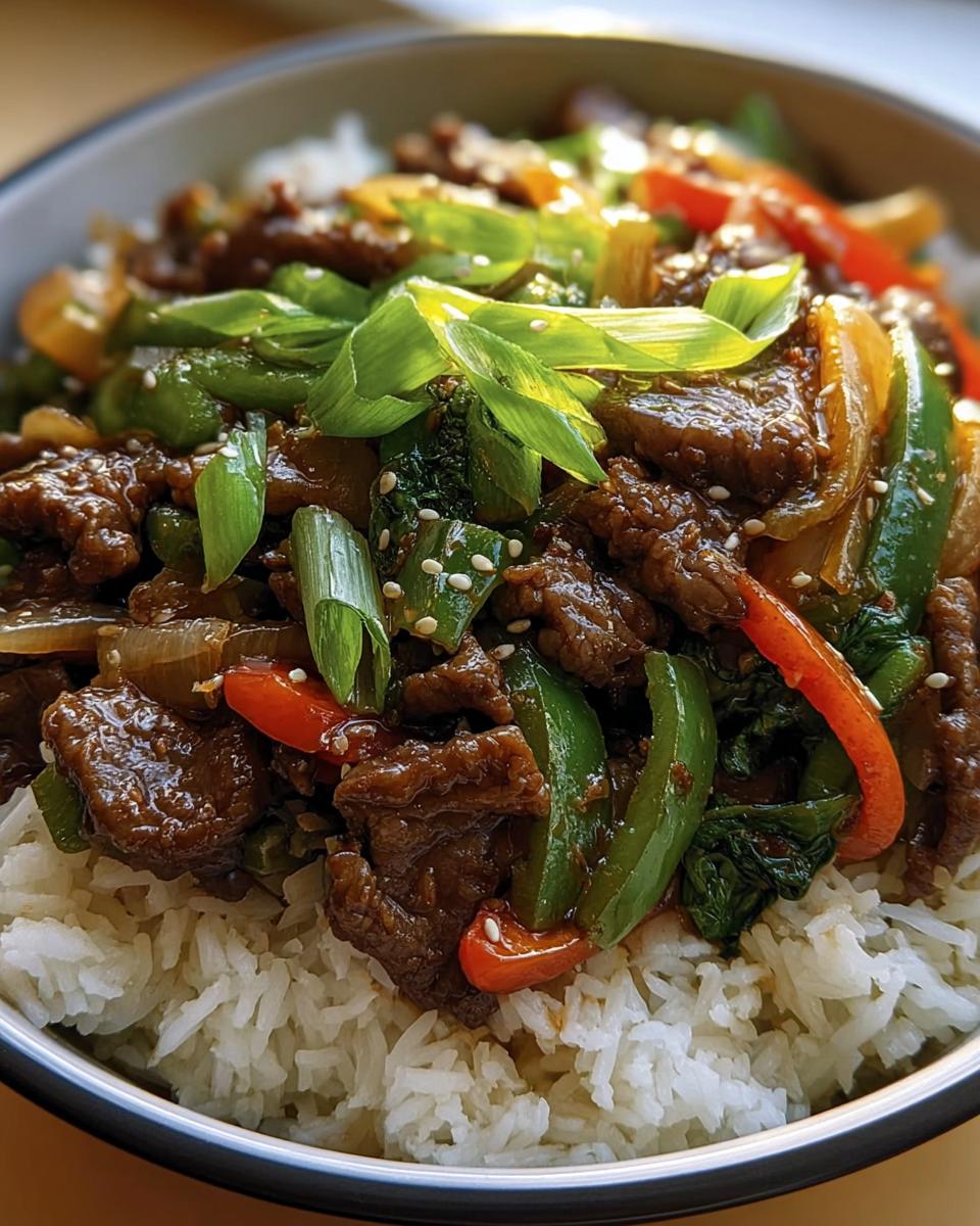 Chinese Beef and Onion Stir Fry - detail 1