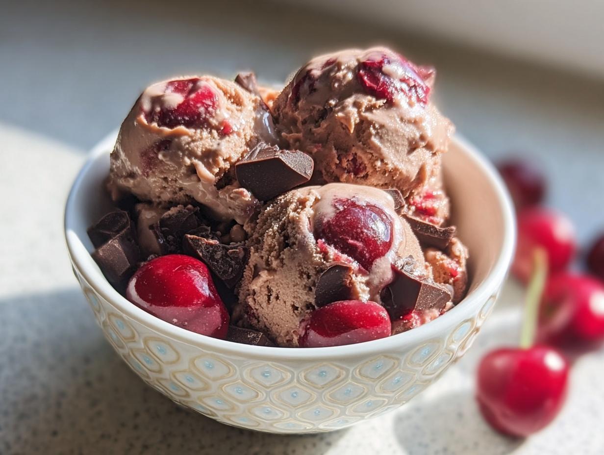 Chocolate Cherry Chip Ice Cream