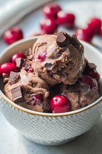 Chocolate Cherry Chip Ice Cream