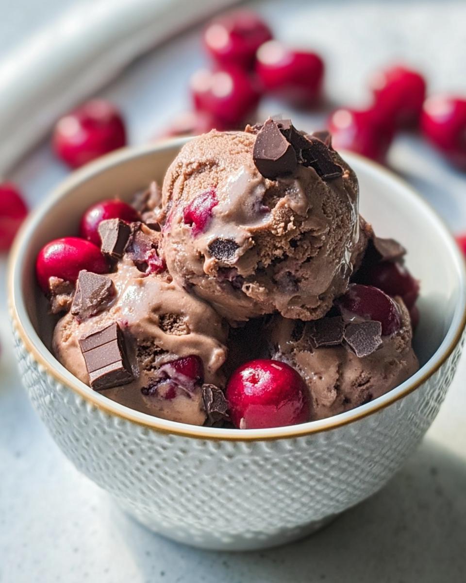 Chocolate Cherry Chip Ice Cream