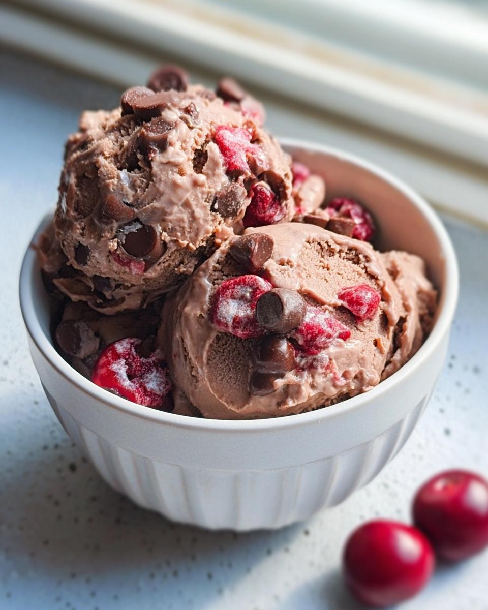 Chocolate Cherry Chip Ice Cream