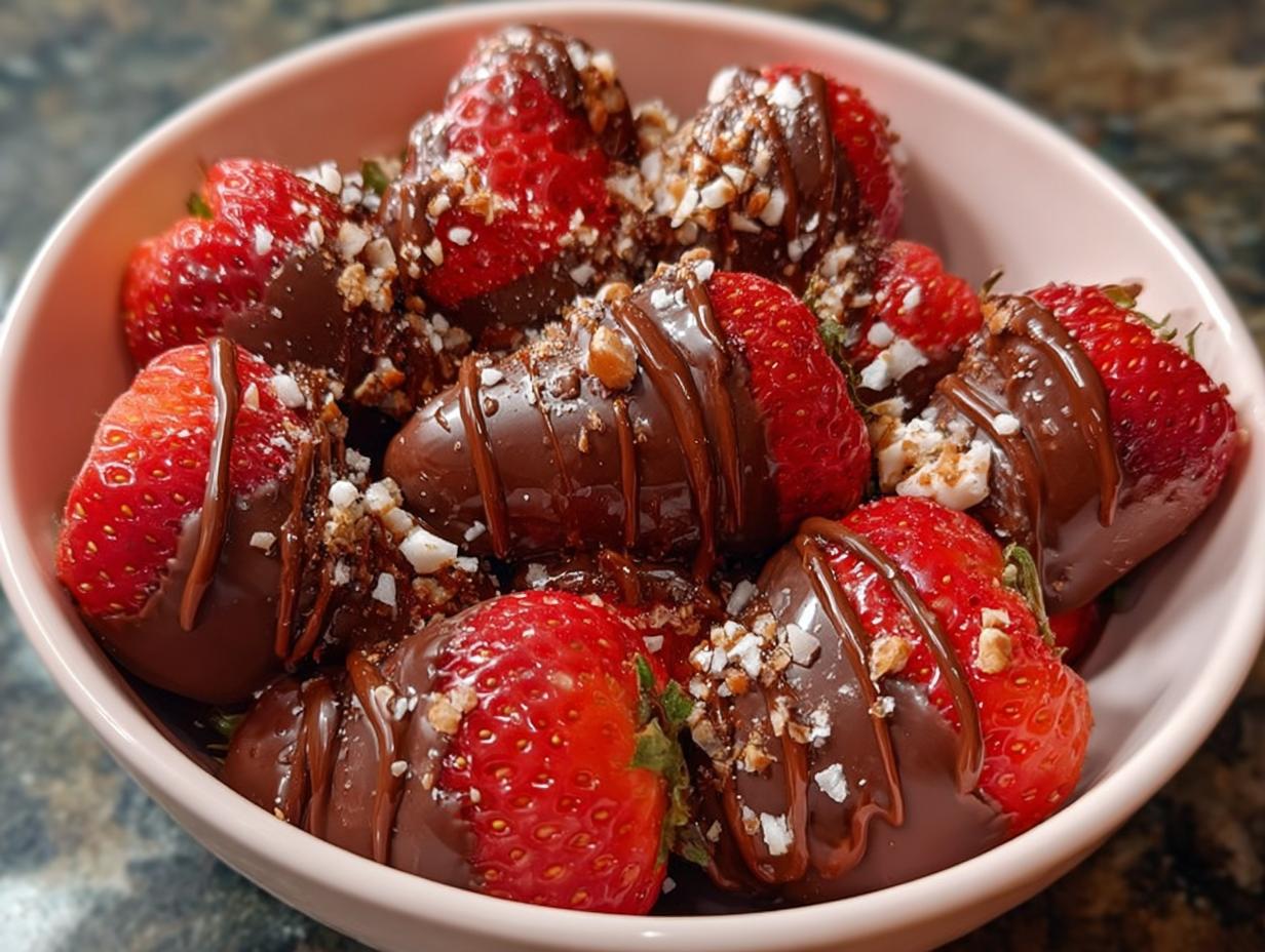 Chocolate Covered Strawberries Bowl