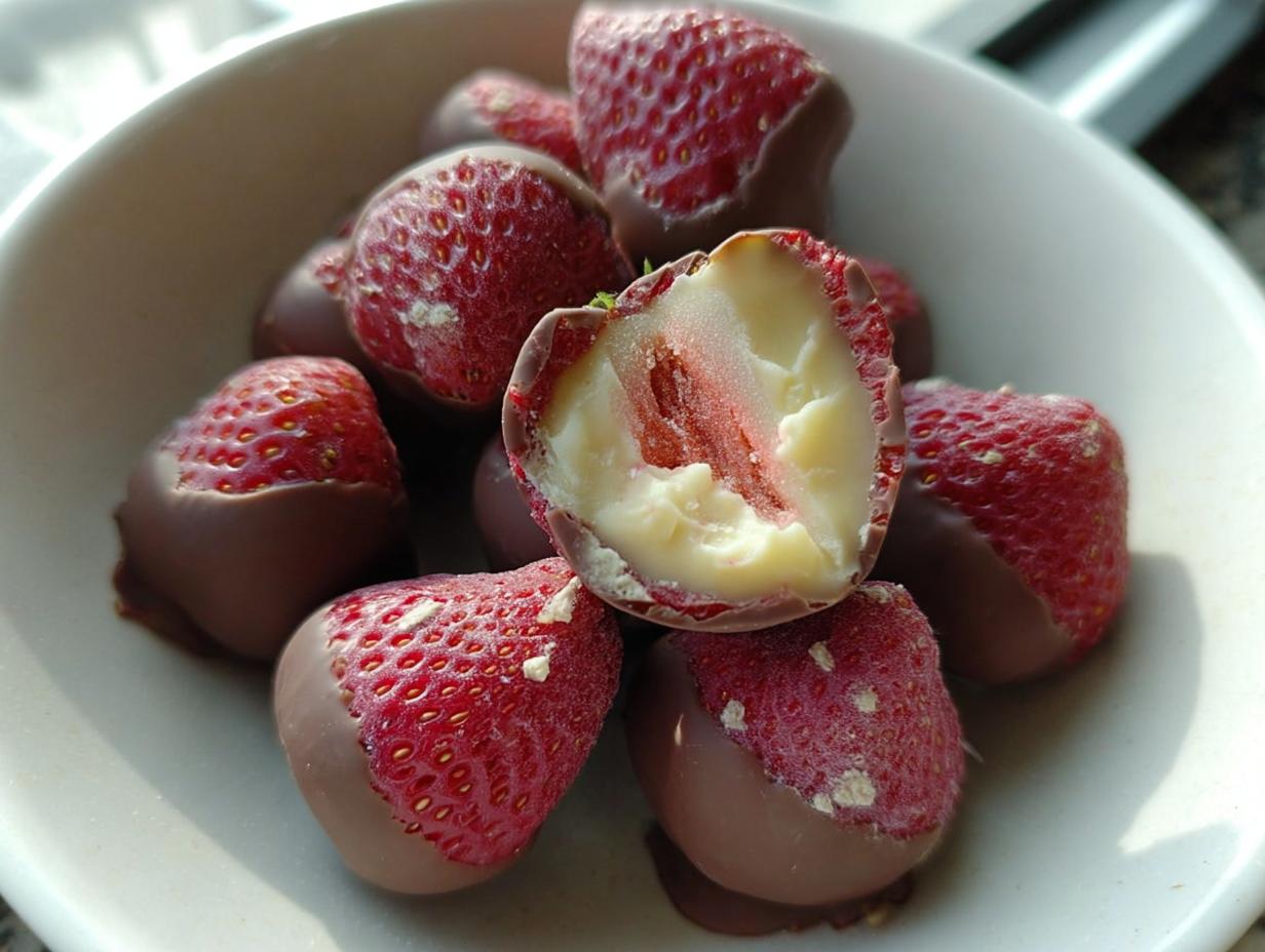 Chocolate Covered Strawberry Bites