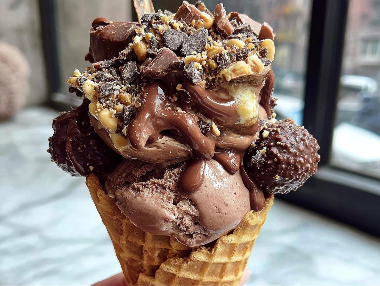 Chocolate Overloaded Ice Cream Cone