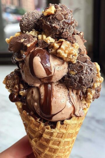 Chocolate Overloaded Ice Cream Cone