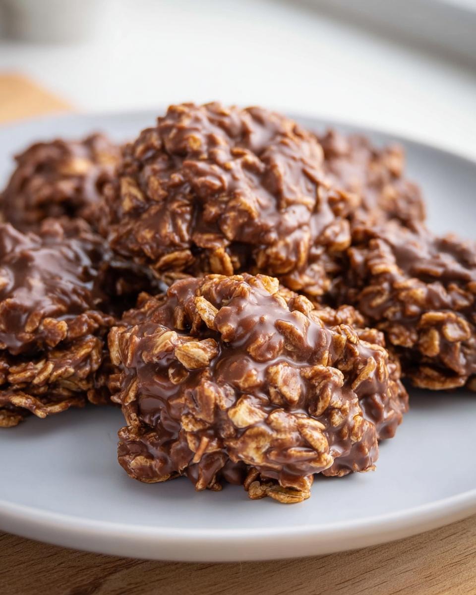 Chocolate Peanut Butter No Bake Cookies - detail 1