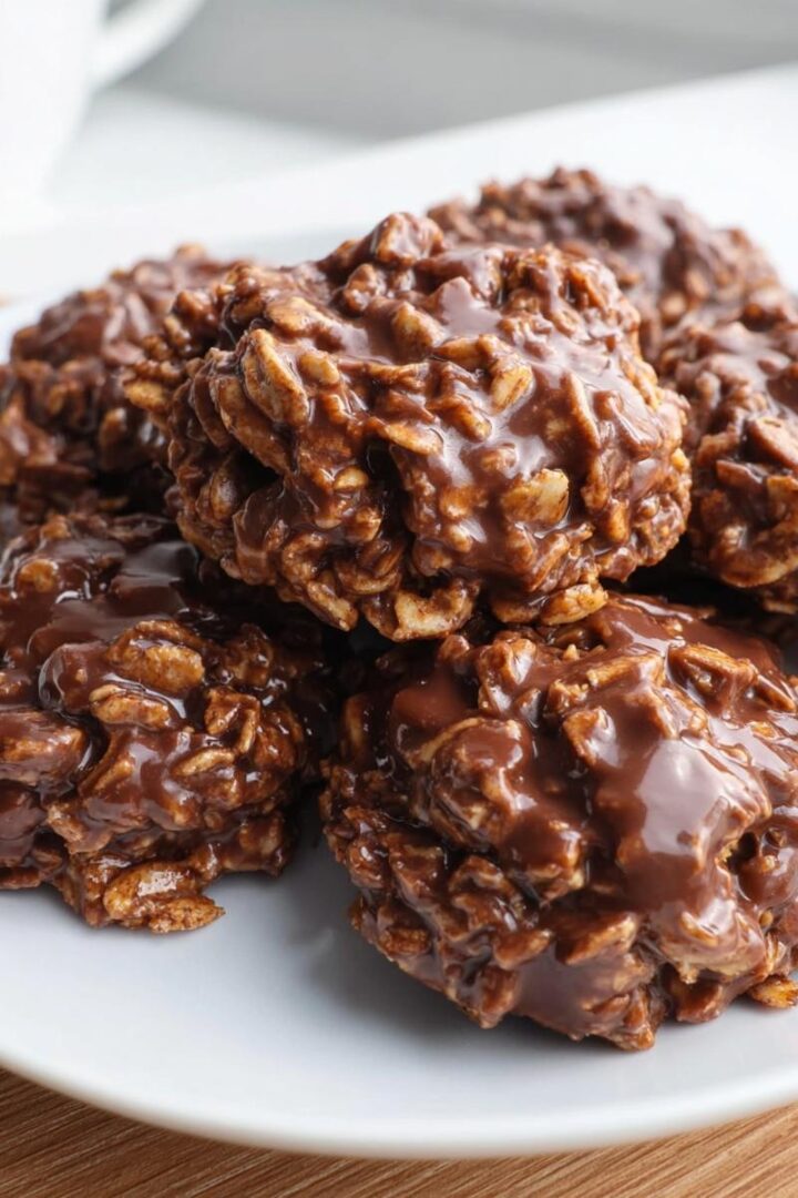 Chocolate Peanut Butter No Bake Cookies