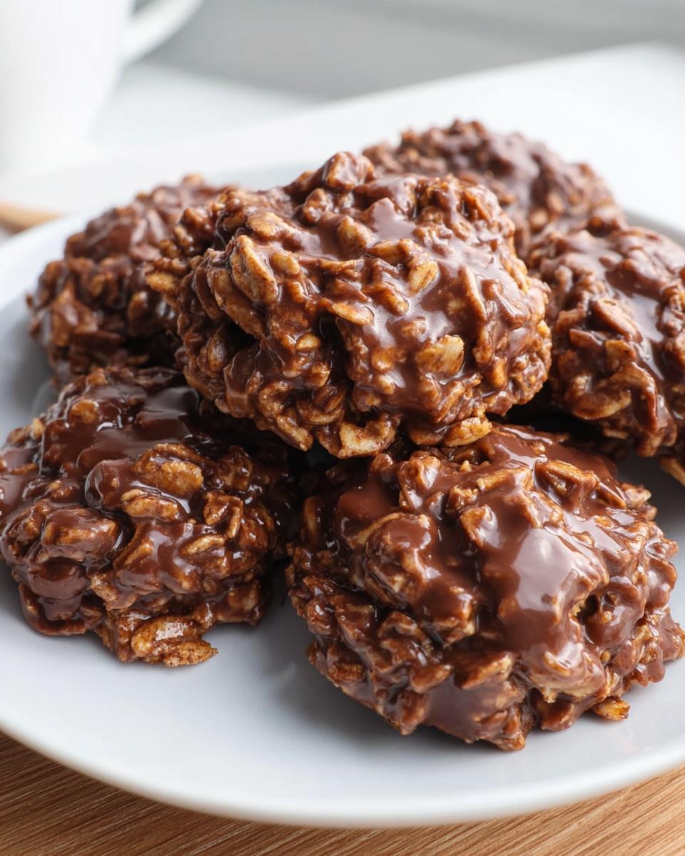 Chocolate Peanut Butter No Bake Cookies
