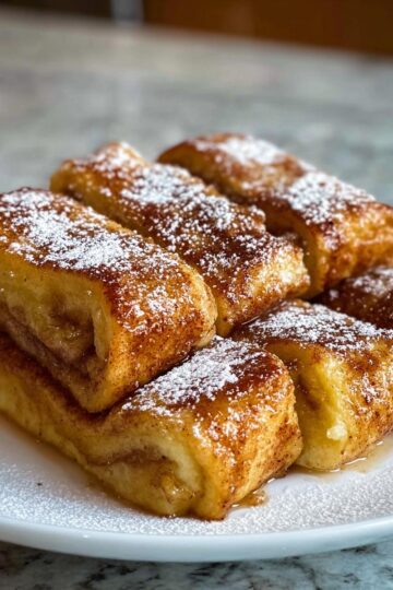 Cinnamon Roll French Toast Roll-Ups