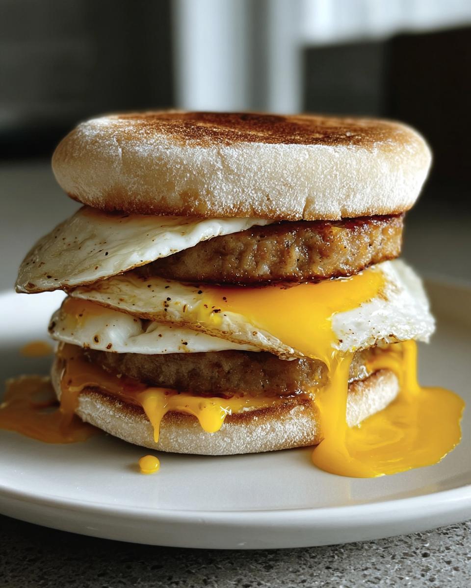 Copycat McDonald’s Sausage, Egg, & Cheese McMuffin - detail 1