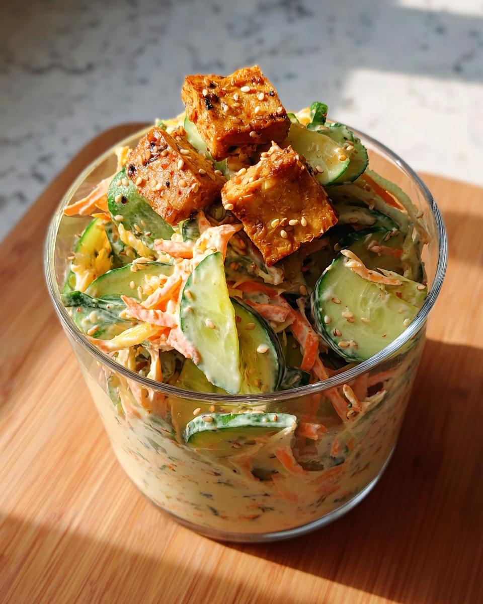 Creamy Asian Cucumber Salad Bowl Recipe