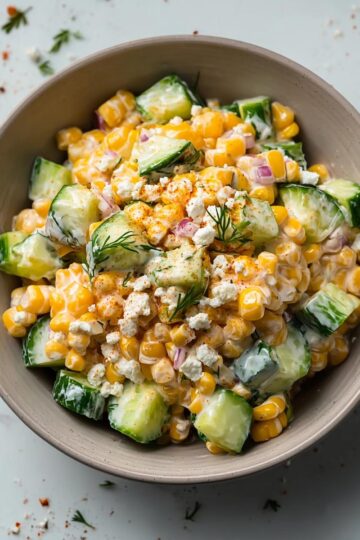 Creamy Cucumber Street Corn Salad