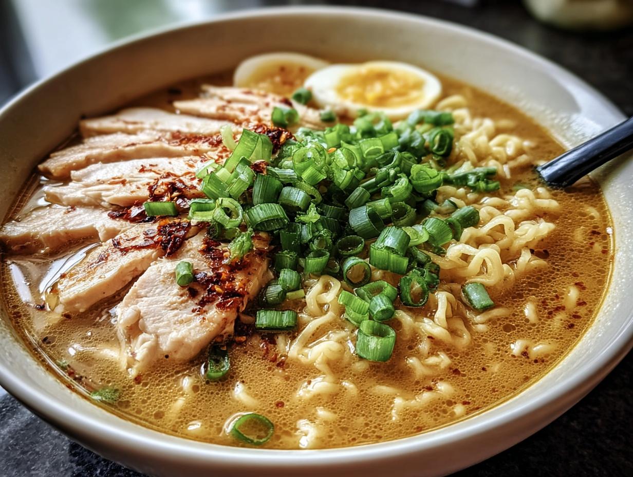 Creamy Garlic Chicken Ramen – Ultimate Rich & Flavorful Comfort Bowl - detail 1