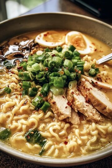 Creamy Garlic Chicken Ramen – Ultimate Rich & Flavorful Comfort Bowl