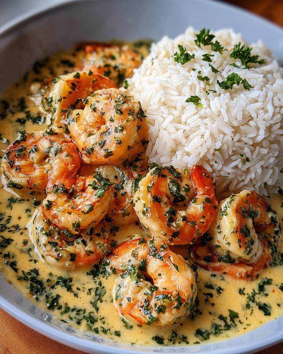 Creamy Garlic Shrimp with Rice rich, buttery, and full of flavor