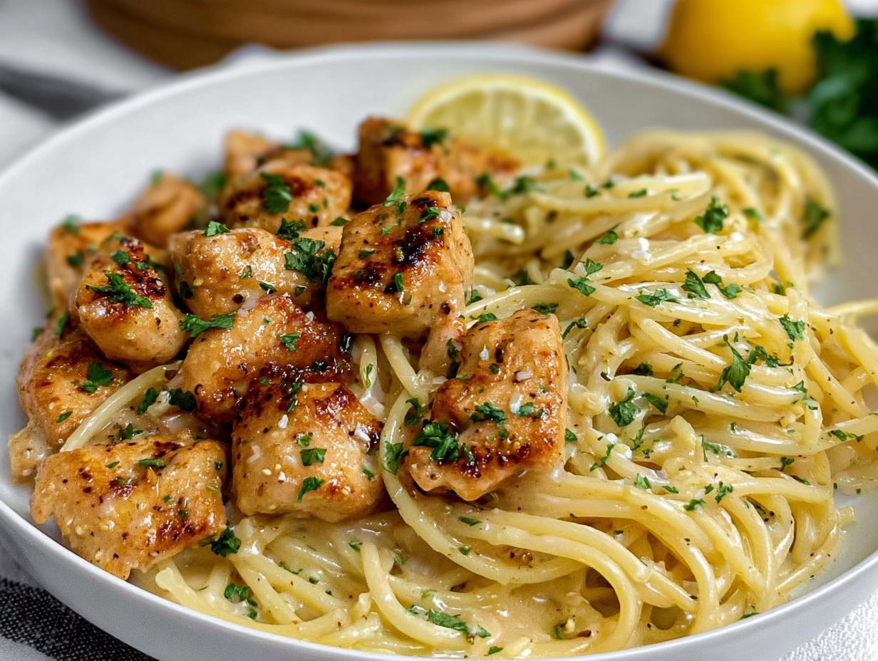 Creamy Lemon Chicken with Spaghetti - detail 1