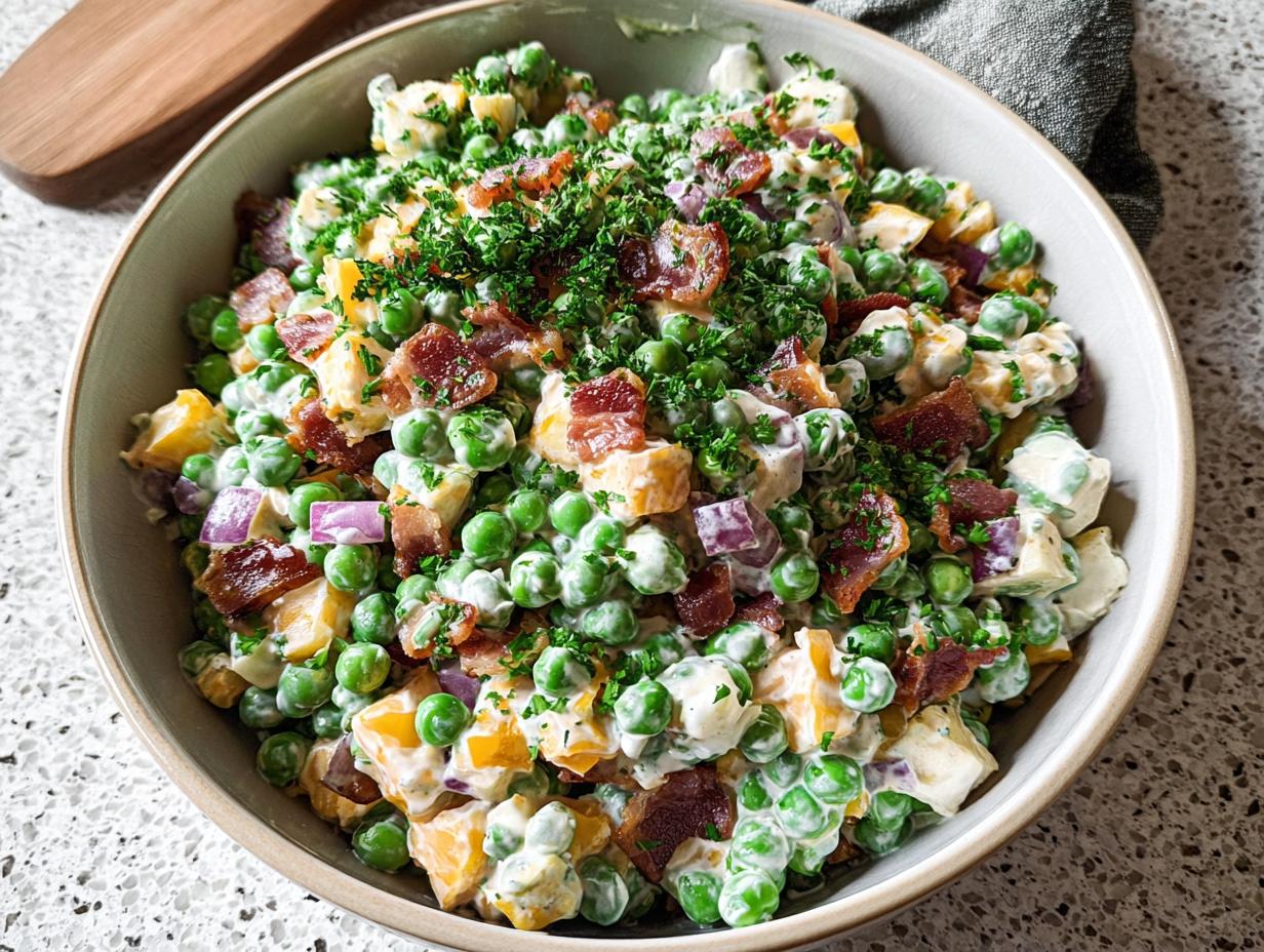 Creamy Pea Salad (Spring Salad) - detail 1