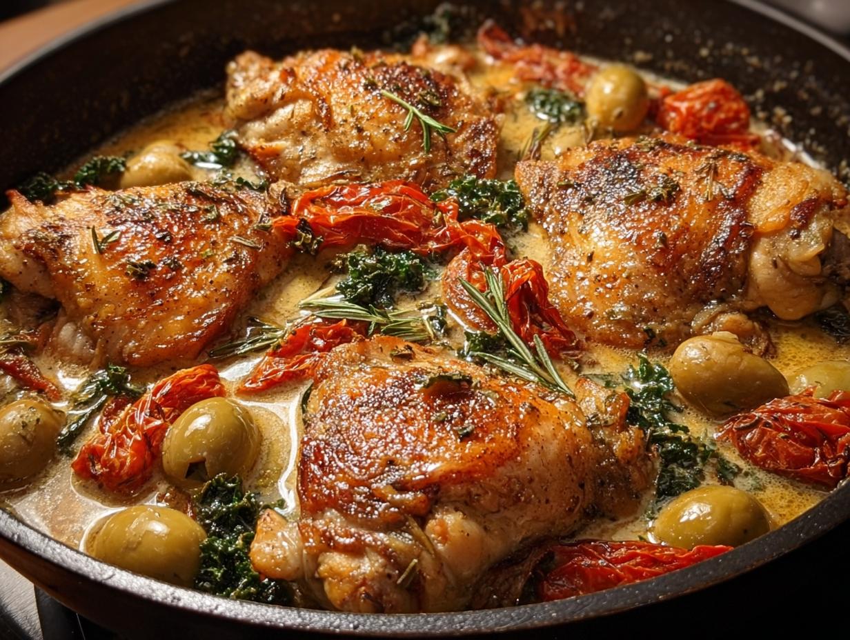 Creamy Tuscan Olive Chicken - detail 1