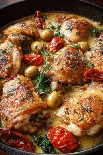 Creamy Tuscan Olive Chicken