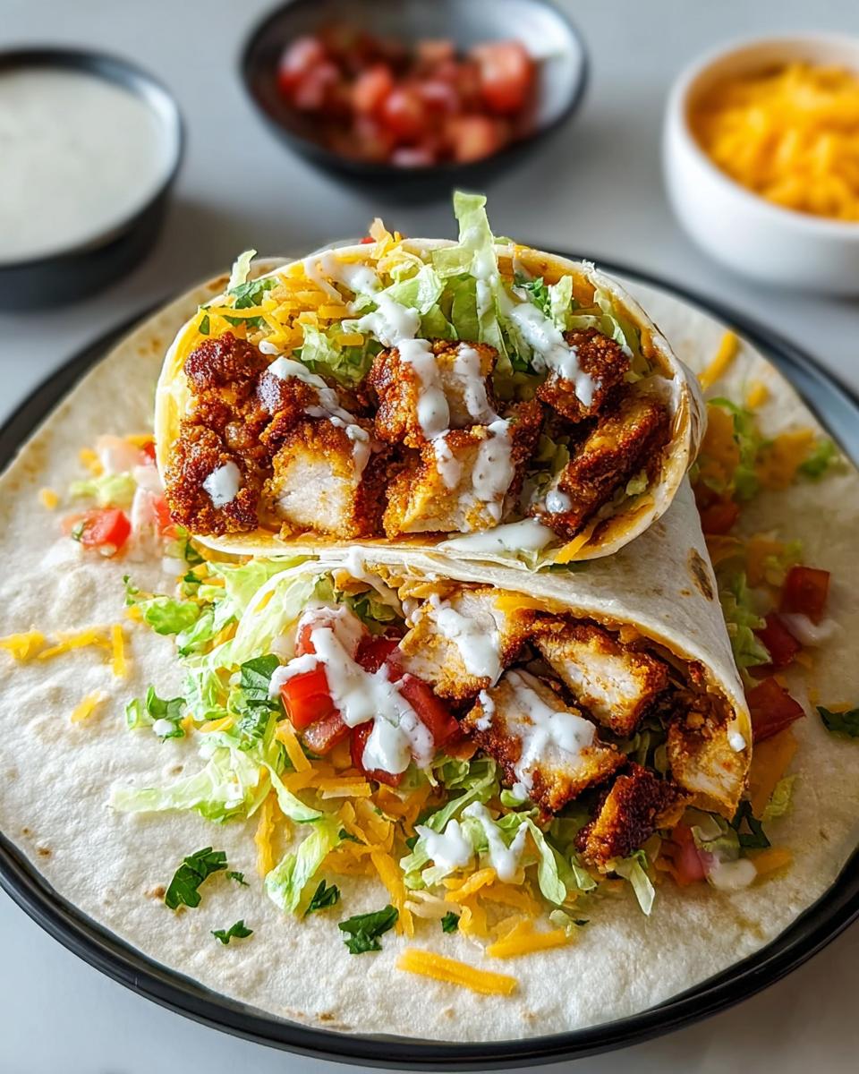 Crispy Chicken Beef Ranch Wrap