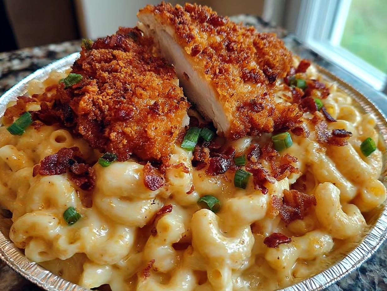 Crispy Chicken with Creamy Mac and Cheese - detail 1
