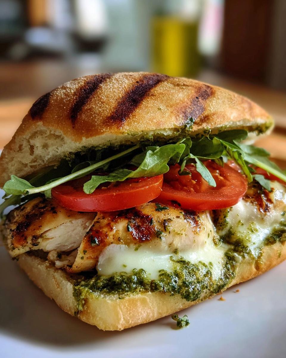 Crispy Grilled Pesto Chicken Sandwich