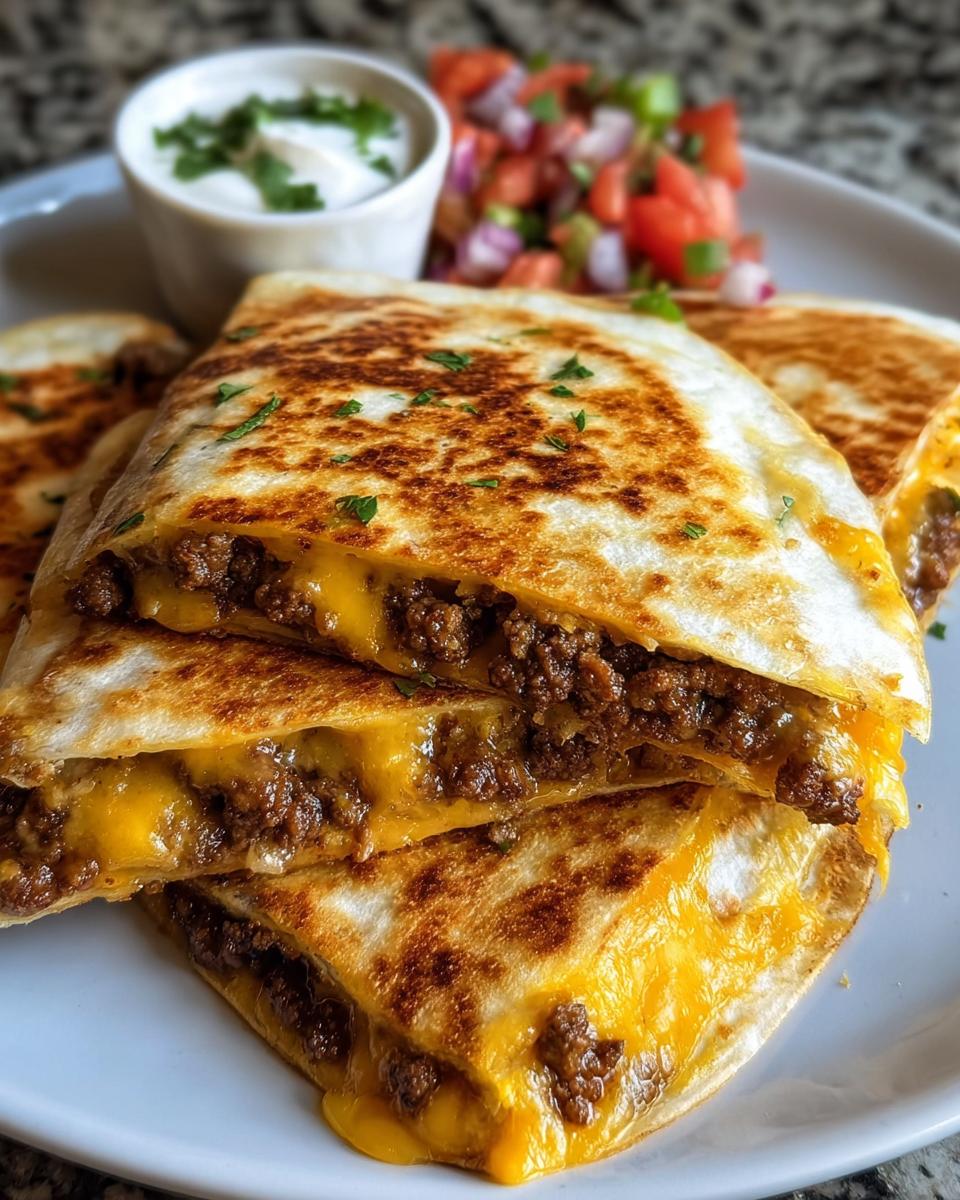 Crispy Mexican Smashburger Quesadillas - detail 1