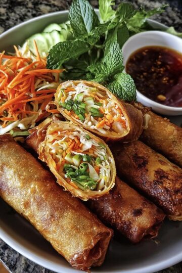 Crispy Rice Paper Spring Rolls